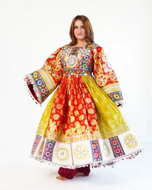 Golden-Glow-Afghan-Kuchi-Dress